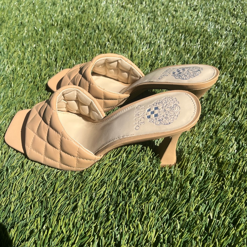 Vince Camuto Reselm Heeled Sandal Dolce De Leche (Like New/Tags Removed)8 M Size - Picture 3 of 5